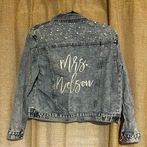 Bridal Mrs Nelson jean jacket